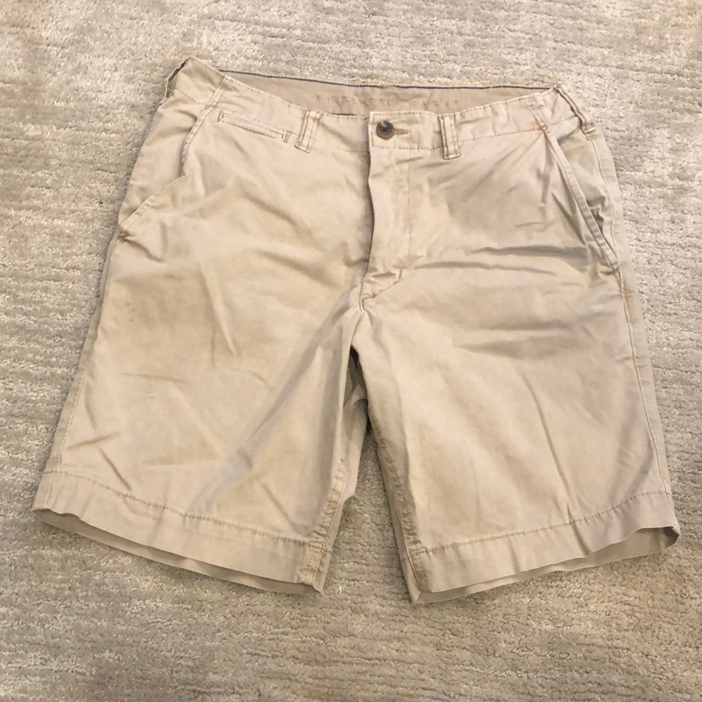 American Eagle shorts for men  32” waist,  9” inseam. Khaki